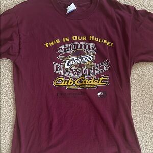 2006 Cleveland Cavaliers playoffs jersey in Rich Maroon